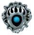 Genuine Sterling Silver Navajo Indian Turquoise Bear Paw Ring Size 5-1/2 RX109543
